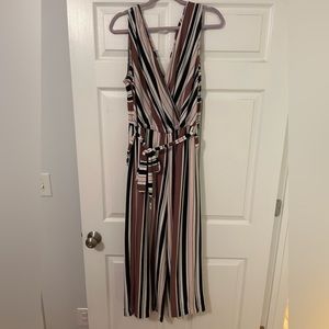 Pink Striped pant Romper -Torrid Size 1